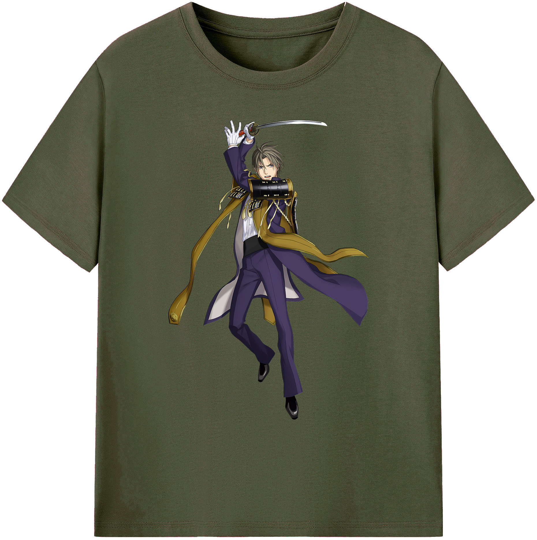 （画像用） 刀剣乱舞 Touken Ranbu 綿100％ メンズ半袖Tシャツ｜肌触りやわらか＆通気性